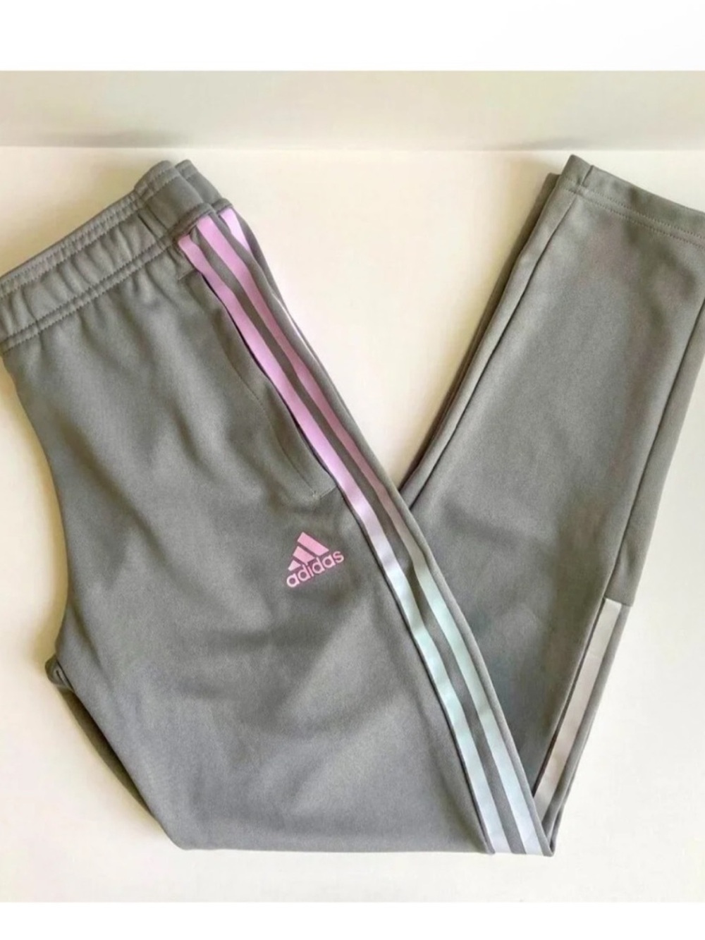 adidas Grey with Pink Track Pants